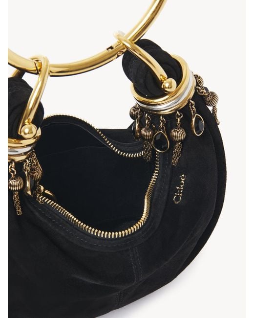 Chloé Black Chloé Beaded Bracelet Mini Hobo Bag