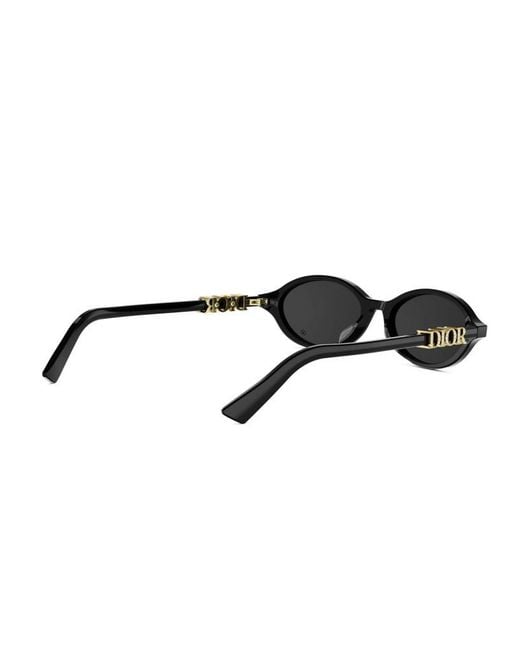 Dior White Eyewear Oval Frame Sunglasses