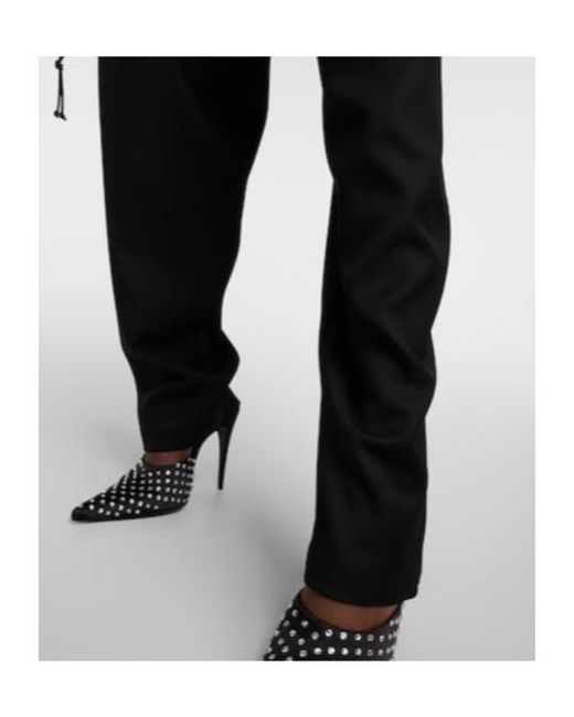 Magda Butrym Black High-Rise Wool Pants