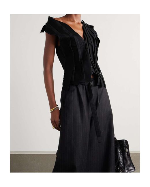Sacai Black Patchwork Waistcoat