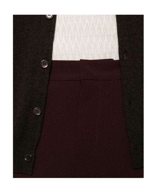 Emporio Armani Red Pressed-Crease Straight-Leg Trousers for men