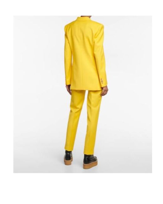 Gabriela Hearst Yellow Logo-Embellished Blazer