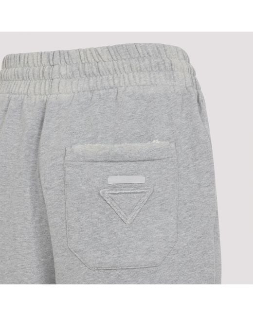 Prada Gray Drawstring Fleece Jogging Pants