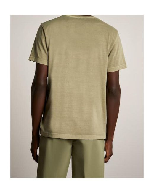 Fay Green Pocket Crew Neck T-Shirt for men