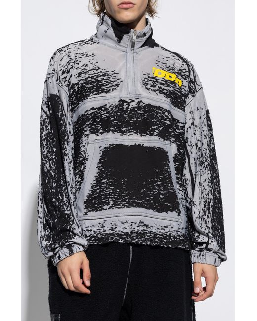 DIESEL Gray S-Alute Half-Zip Sweatshirt for men