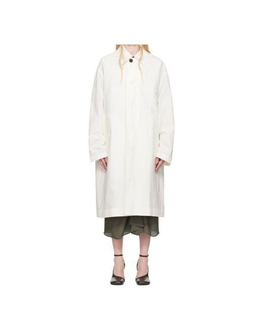 Studio Nicholson White Nevis Coat