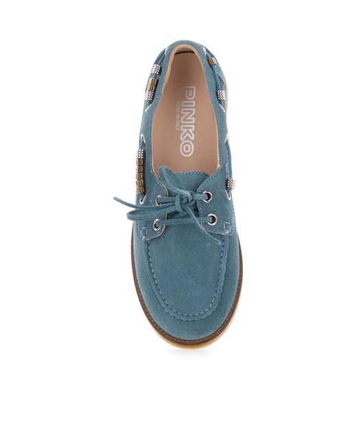Pinko Blue Grace 01 Lace-Up Loafers