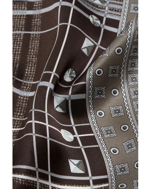 Acne Gray Check Scarf for men