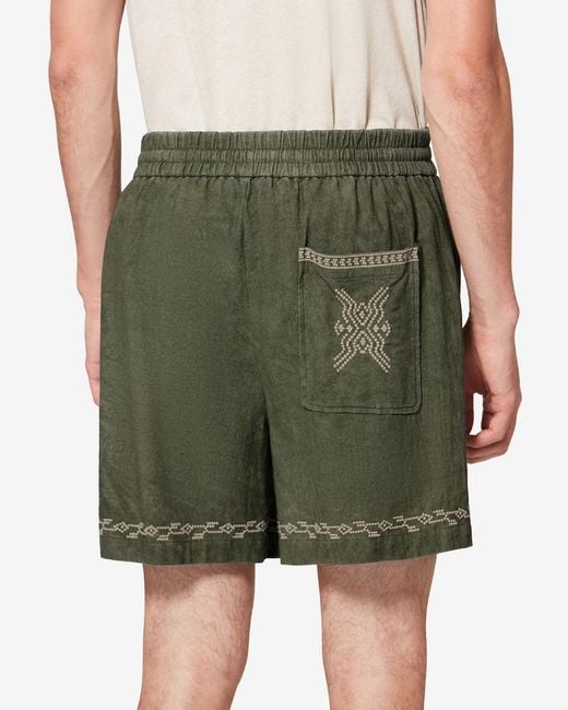 Isabel Marant Green Zilan Shorts for men