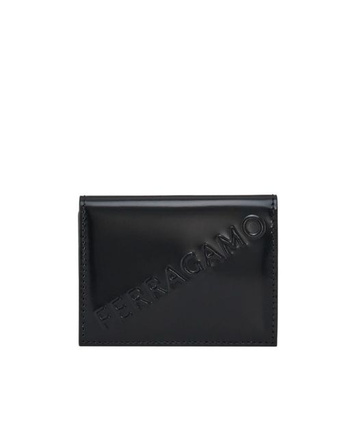 Ferragamo Black Logo Card Bag for men