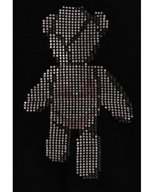 Alexander Wang Black Beiress Crystal-Embellished Wool Jumper