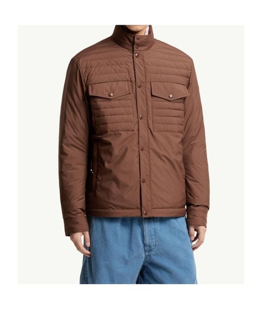 Moncler Brown Vnorviane Mid-Length Down Jacket for men