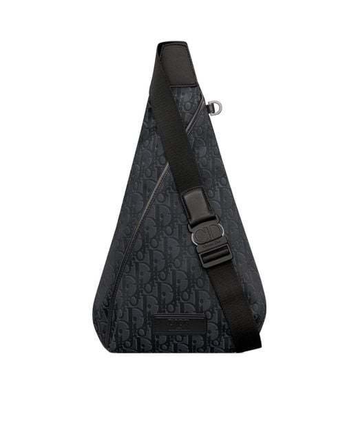 Dior Blue Trek Zipped Sling Bag for men