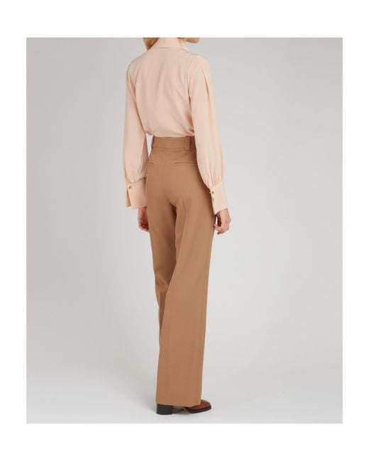Chloé Natural Long-Sleeved Shirt