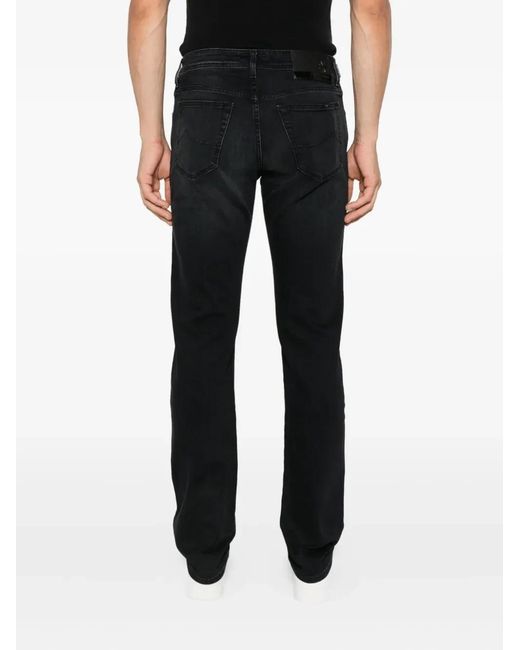 Jacob Cohen Black Belt-Loop Jeans for men