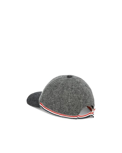 Thom Browne Gray 4-Bar Rwb Baseball Cap for men