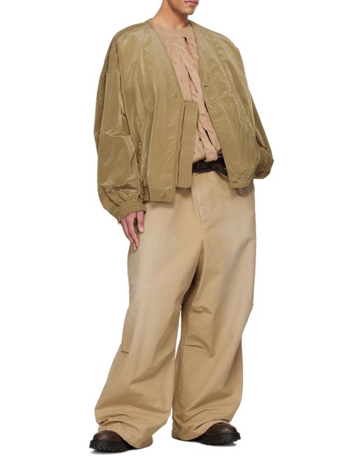 Hed Mayner Natural Drawstring Trousers for men