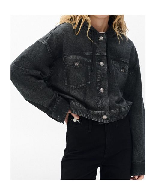 Rag & Bone Black Long Sleeve Denim Jacket