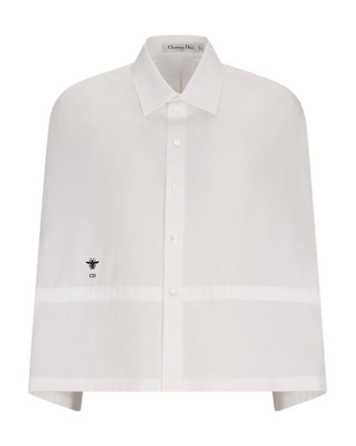 Dior White Point-Neck Shirt