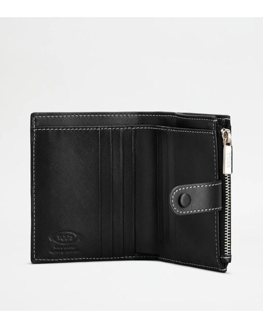 Tod's Black Zipper Wallet for men