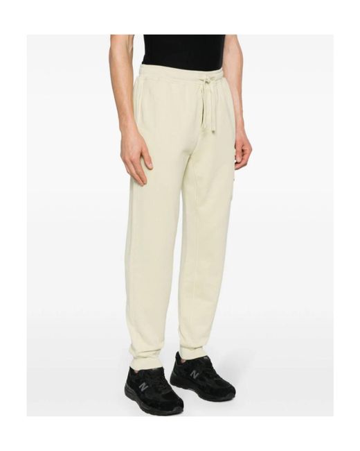 Stone Island Natural Compass-Badge Cotton Track Trousers for men