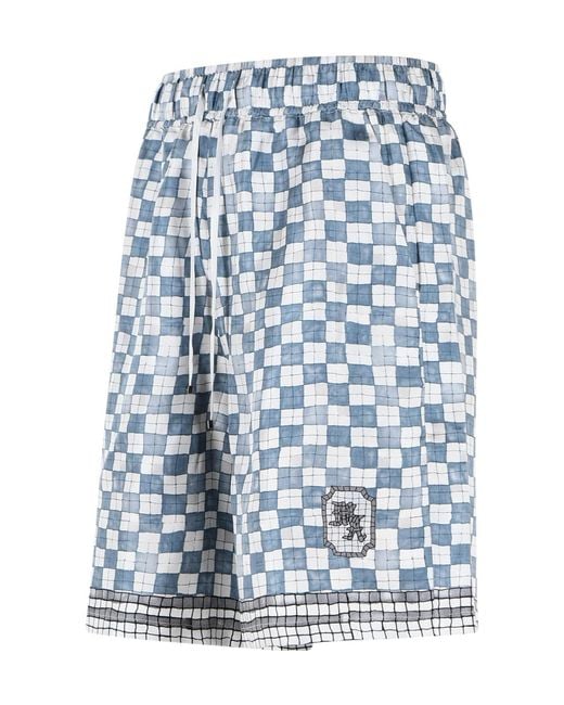 Amiri Blue Checkered Bermuda Shorts for men