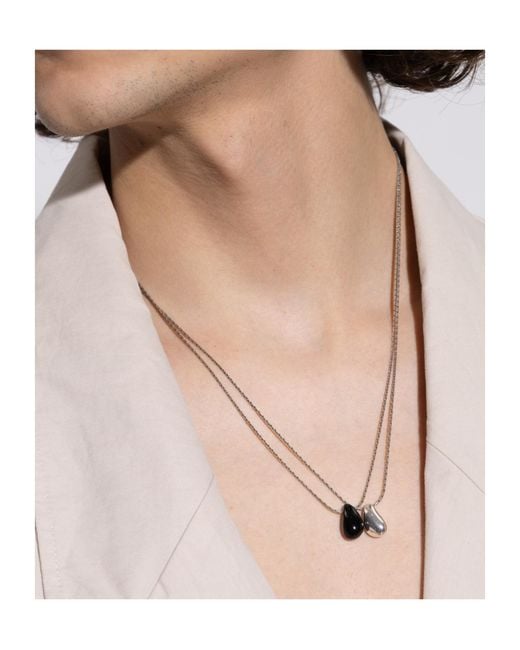 Isabel Marant White Pendant Necklace for men