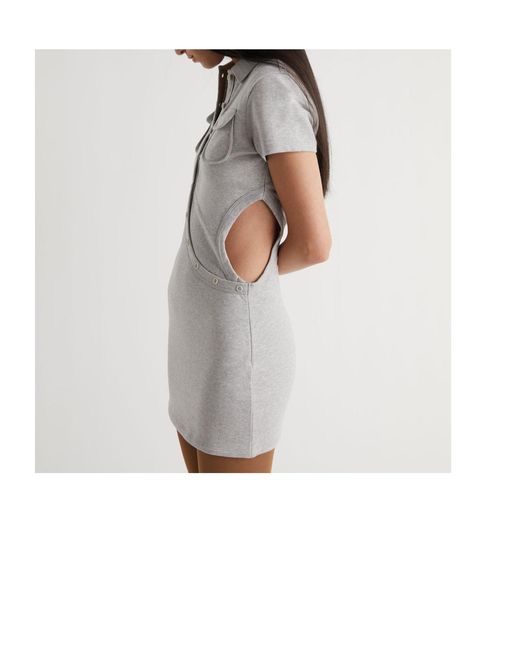 Paloma Wool Gray Susana Cut-Out Button-Up Dress
