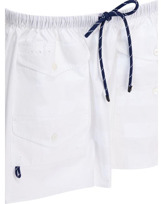 Miu Miu White Cotton Short Skirt