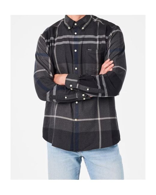 Barbour Blue Long Sleeve Patterned Shirt for men