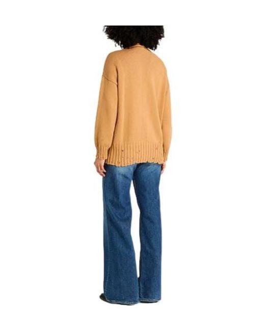 Marni Brown Solid Knit Cardigan