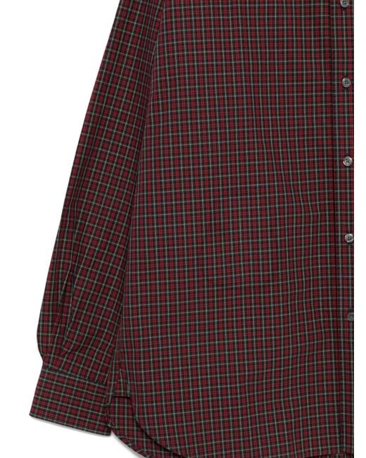 Willy Chavarria Purple Checkered Shirt for men