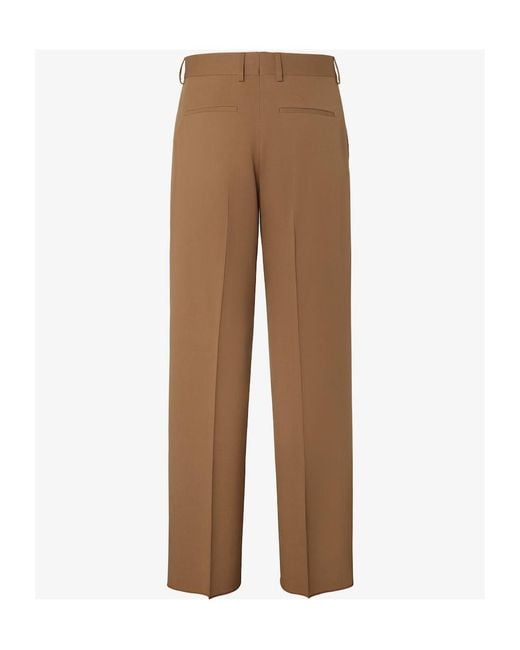Fendi Brown Straight-Leg Tailored Cigarette Trousers for men