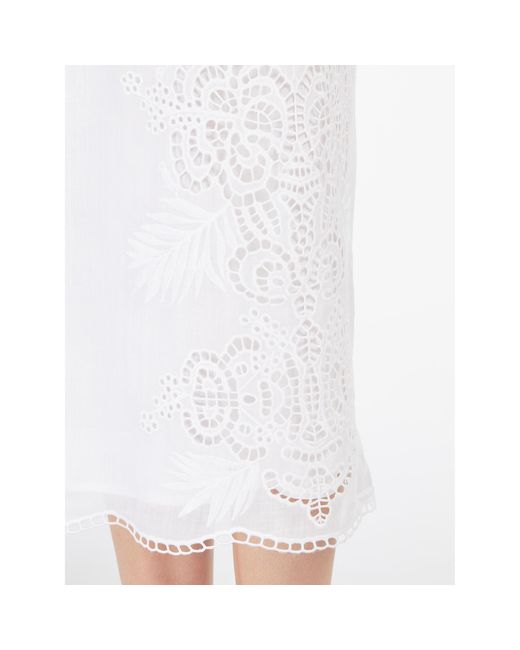 Max Mara White Zipper Skirt