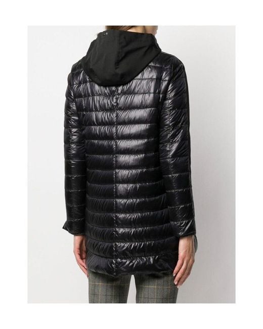 Herno Black Hooded Down Coat