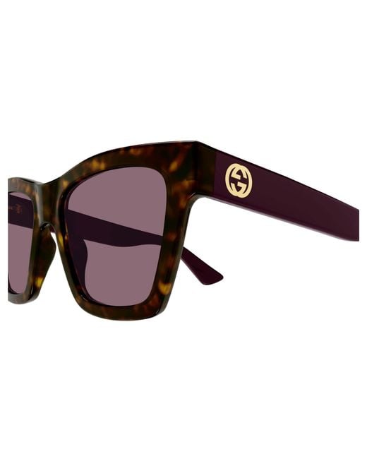 Gucci Purple Eyewear Gg1714S Rectangular Sunglasses