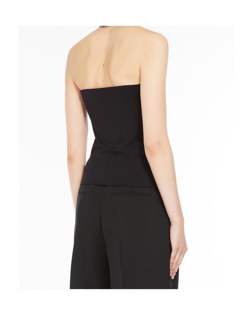 Sportmax Black Sleeveless Tube Top