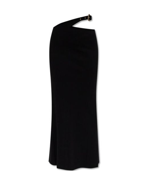 Versace Jeans Black Couture Asymmetric Belted Skirt