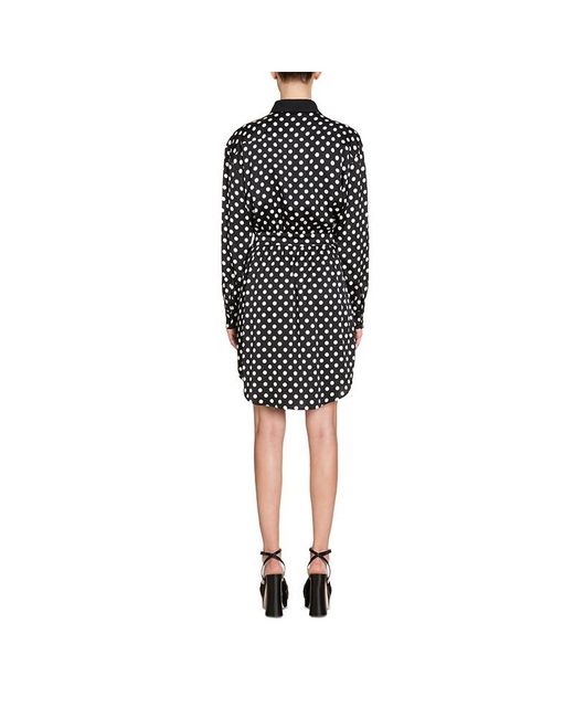 Moschino Black Wave Dot Pattern Dress