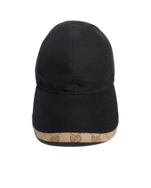 Gucci Black Gg Logo Baseball Hat for men