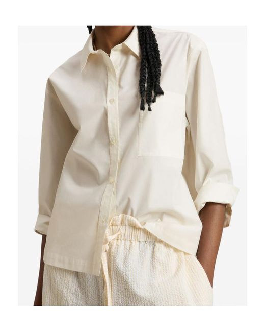 Woolrich White Long-Sleeved Poplin Shirt