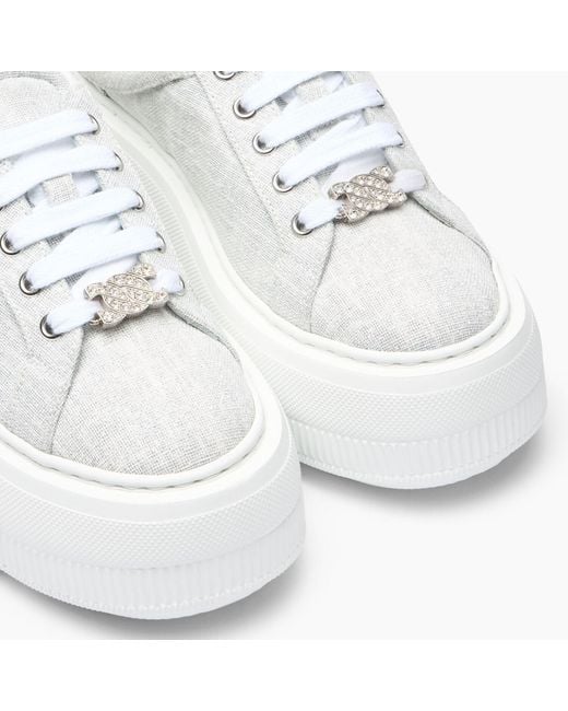 Casadei White Cassiopea Platform Slip-Ons