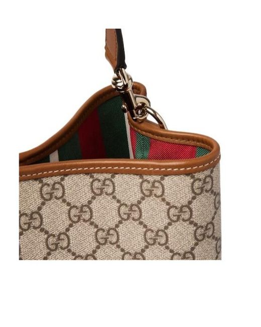 Gucci Natural Gg Emblem Small Shoulder Bag