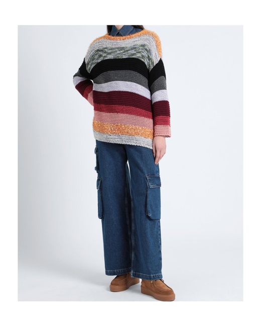 MAX&Co. Red Boat Neck Striped Sweater