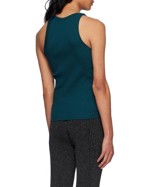 Dion Lee Blue Buckled Fine-Ribbed Tank Top for men