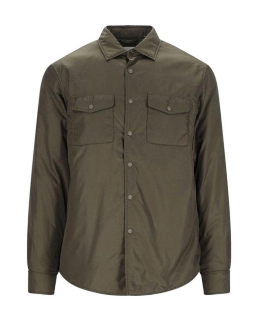 Aspesi Green Long Sleeve Shirt Jacket for men