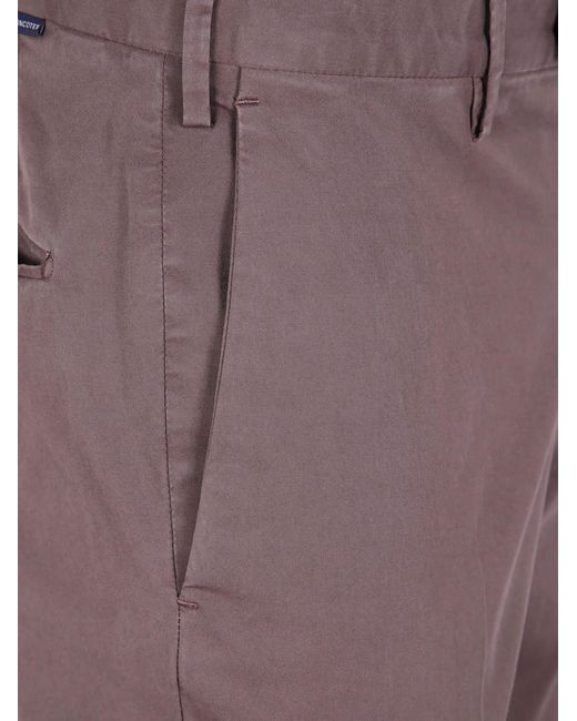 Incotex Purple Belt-Loop Casual Pants for men