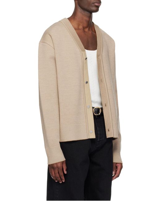 Jacquemus Natural Le Cardigan With Buttons for men