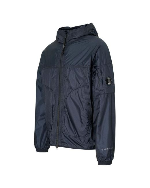 C P Company Blue Zippered Long-Sleeved Casual Jacket for men