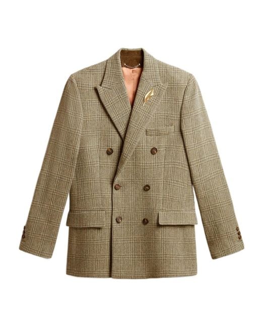Golden Goose Deluxe Brand Natural Double-Breasted Wool Suit for men